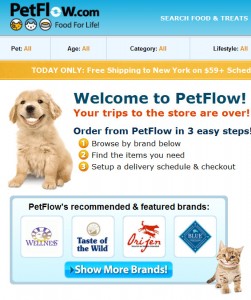 petflow delivers pet food to your door