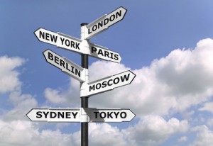 Sign Post to International Cities