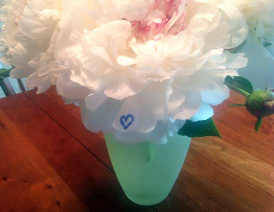 Peonies with heart