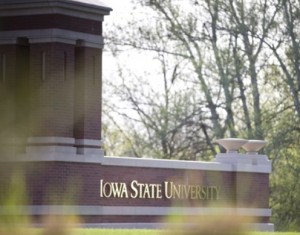 Iowa State University sign