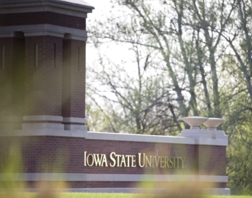 Iowa State University sign
