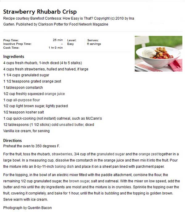 strawberry crisp recipe instructions