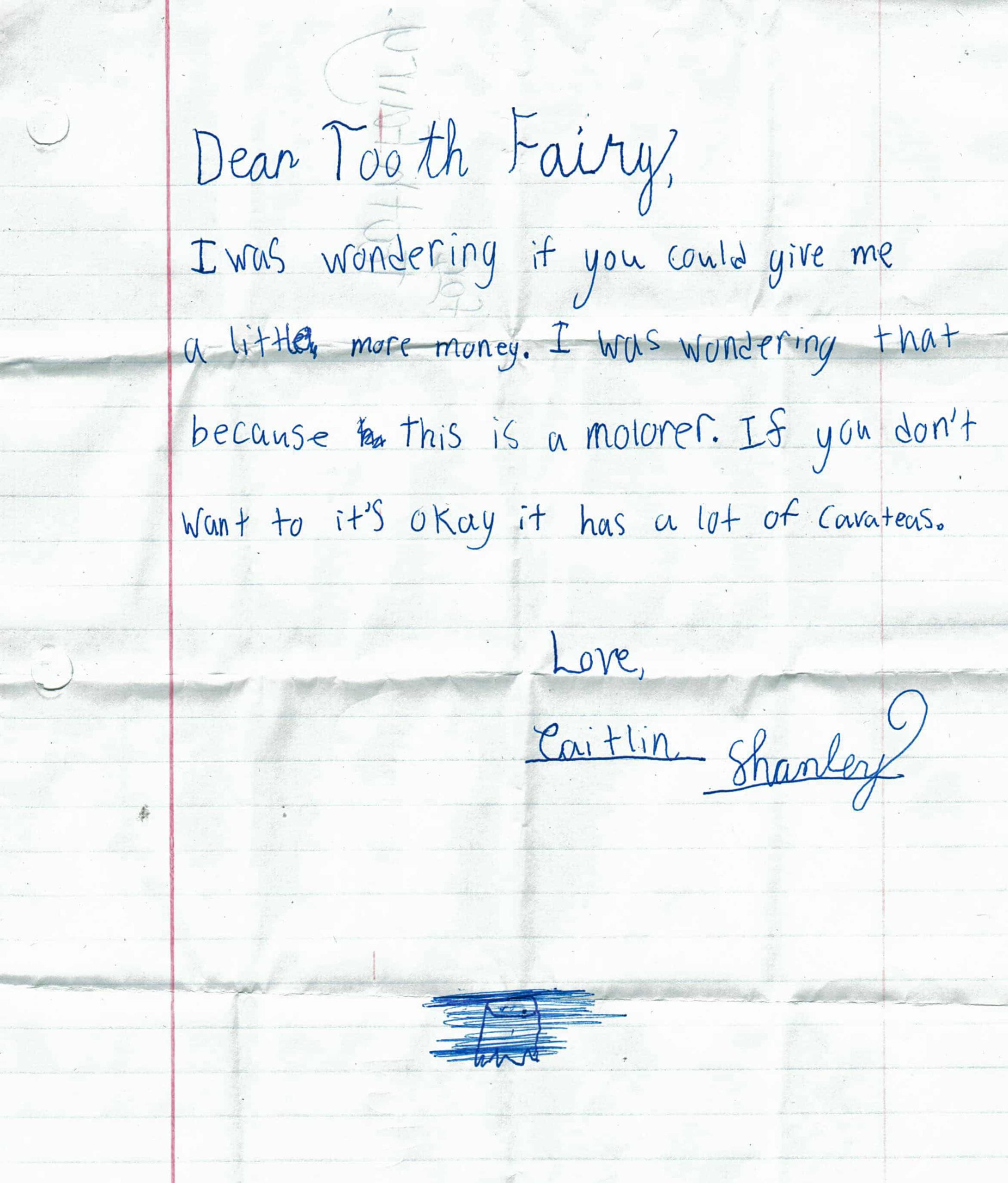 Letter to Tooth Fairy