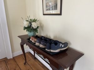 shoes on table
